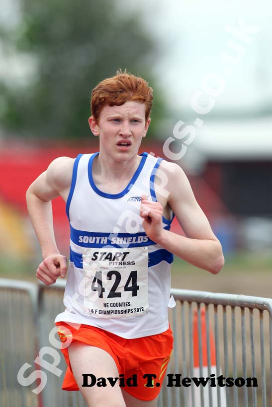 Liam Emmett (South Shields) under17 3000 metres, 2012 North Eastern Championships.